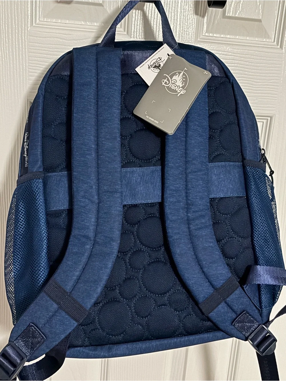 Disney Navy Blue Mickey & Friends Canvas Large Backpack 17 in